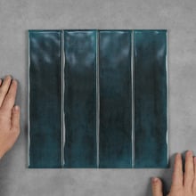 Corfu Gloss Ocean Blue Subway Ceramic Tile